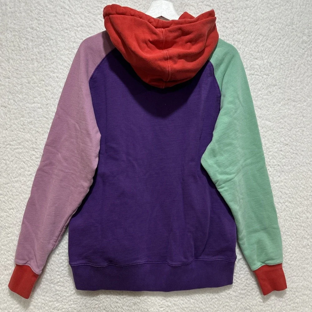 Teddy Fresh Pastel Color‎ Block Hoodie Sweatshirt Size Medium